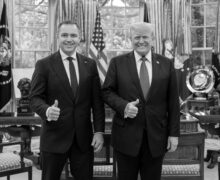 President Donald Trump meets with and poses for a photo with Polish presidential candidate Karol Nawrocki in the Oval Office, Thursday, May 1, 2025. (Official White House Photo by Joyce N. Boghosian)